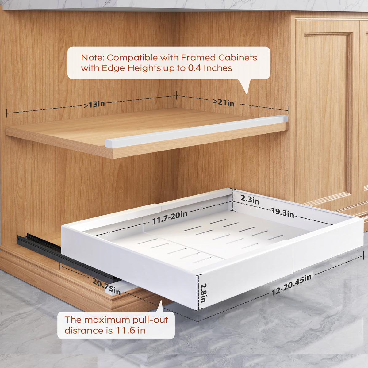 Adhesive-fixed installation enables quick tool-free setup