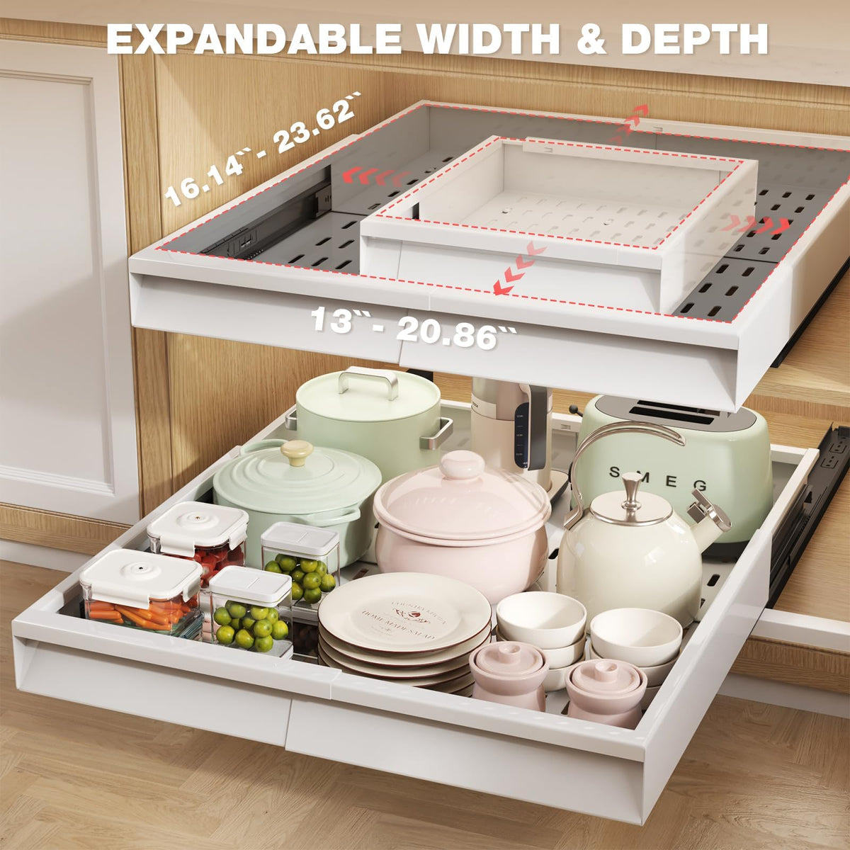 Seinloes-depth extension from 17 to 24 inches improves reach