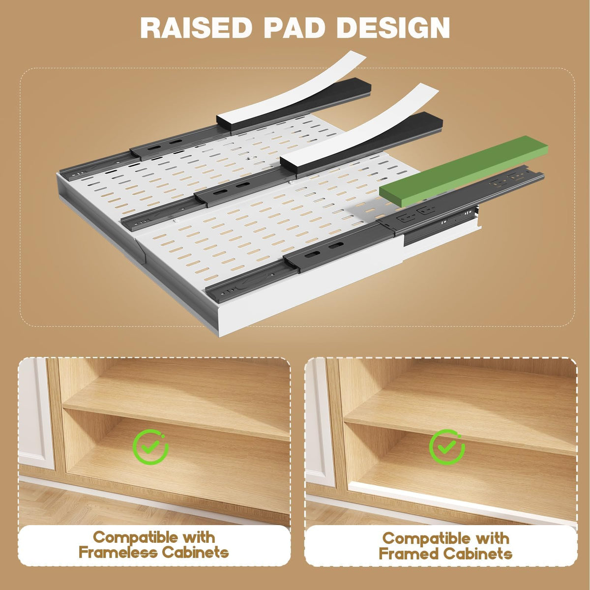 Seinloes expandable cabinet drawer width 13-21 inches for flexible storage