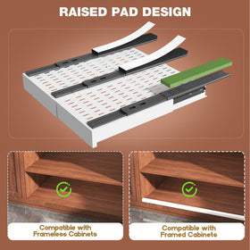 Seinloes slide-out drawer with heavy-duty rails for stability