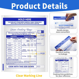Sel Natural steam bags use safe, durable materials that resist leaks