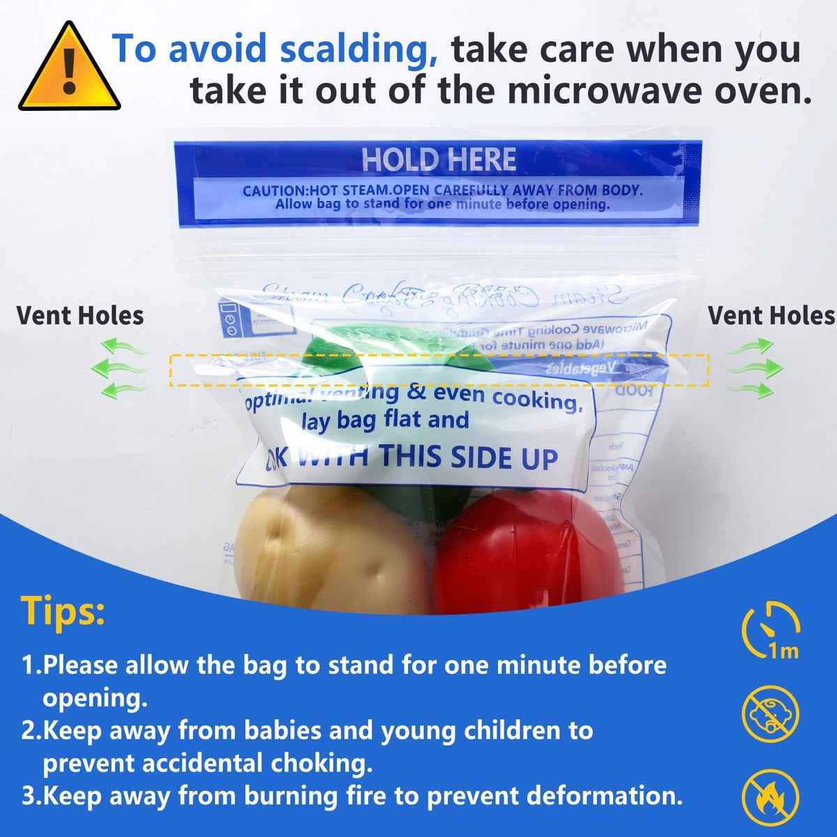 Sel Natural steam bags, 7.1 x 7.9 inches, fit most vegetables