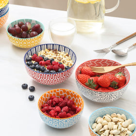 Selamica ceramic bowls easy to clean and stack neatly for storage