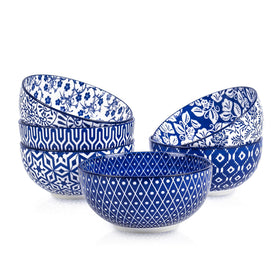Selamica ceramic cereal bowls set of 6 with 24oz capacity for versatile meals.