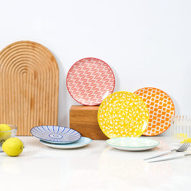 Selamica colorful pattern plates brighten everyday meals and gatherings