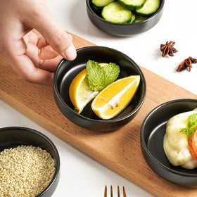 Selamica condiment bowls 2.5 oz capacity ideal for sauces and small sides.