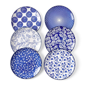 Selamica ceramic dessert plate with floral pattern, ideal for desserts and small bites