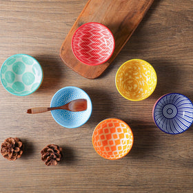 Selamica dipping bowls are dishwasher and microwave safe for convenient use.