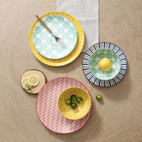 Selamica stackable dishware demonstrating compact storage and elegance.