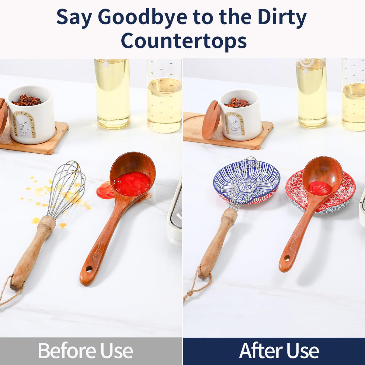 Selamica dishwasher safe spoon rest is easy to clean after cooking