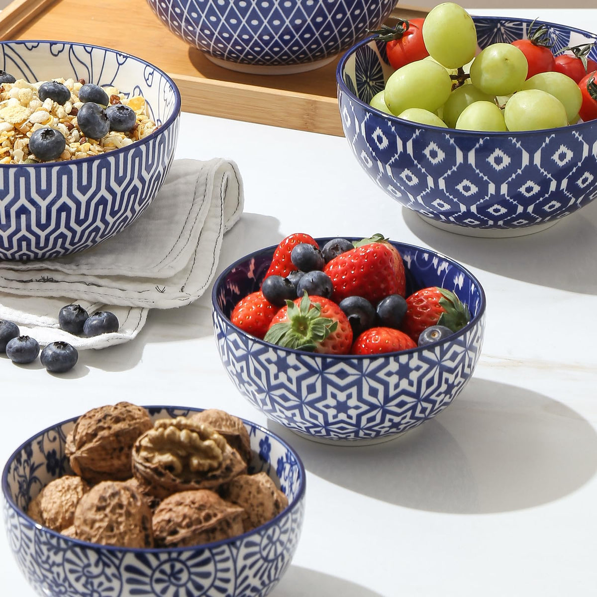 Dishwasher-safe glaze on Selamica bowls for easy cleaning.