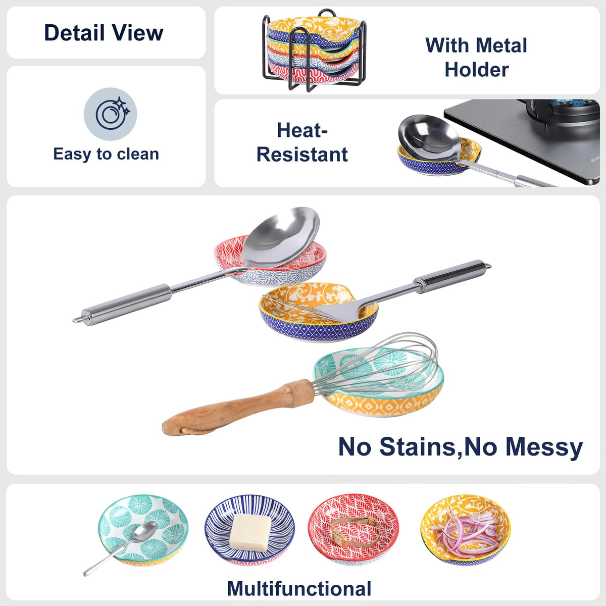 Selamica metal holder and rests prevent clutter on your kitchen counter