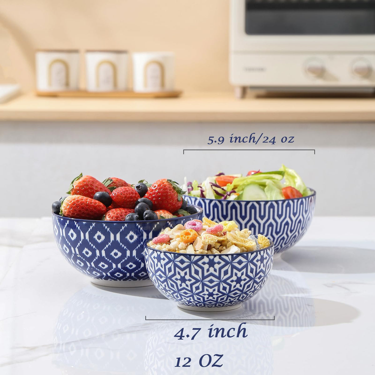 Bowls suitable for quick reheating in the microwave.