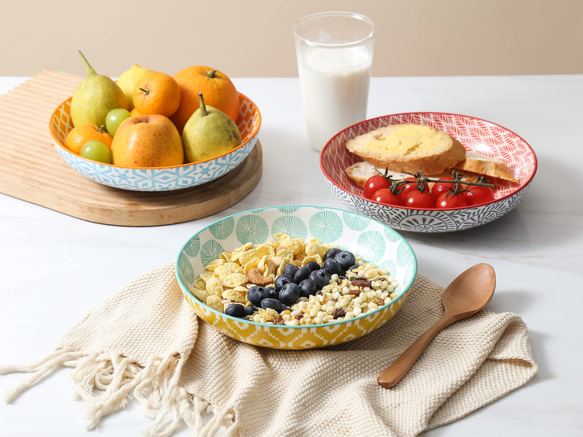Selamica interior and exterior patterns enhance dining with color