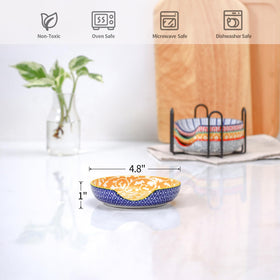 Selamica spoon rest set neatly stores with metal holder for a tidy counter
