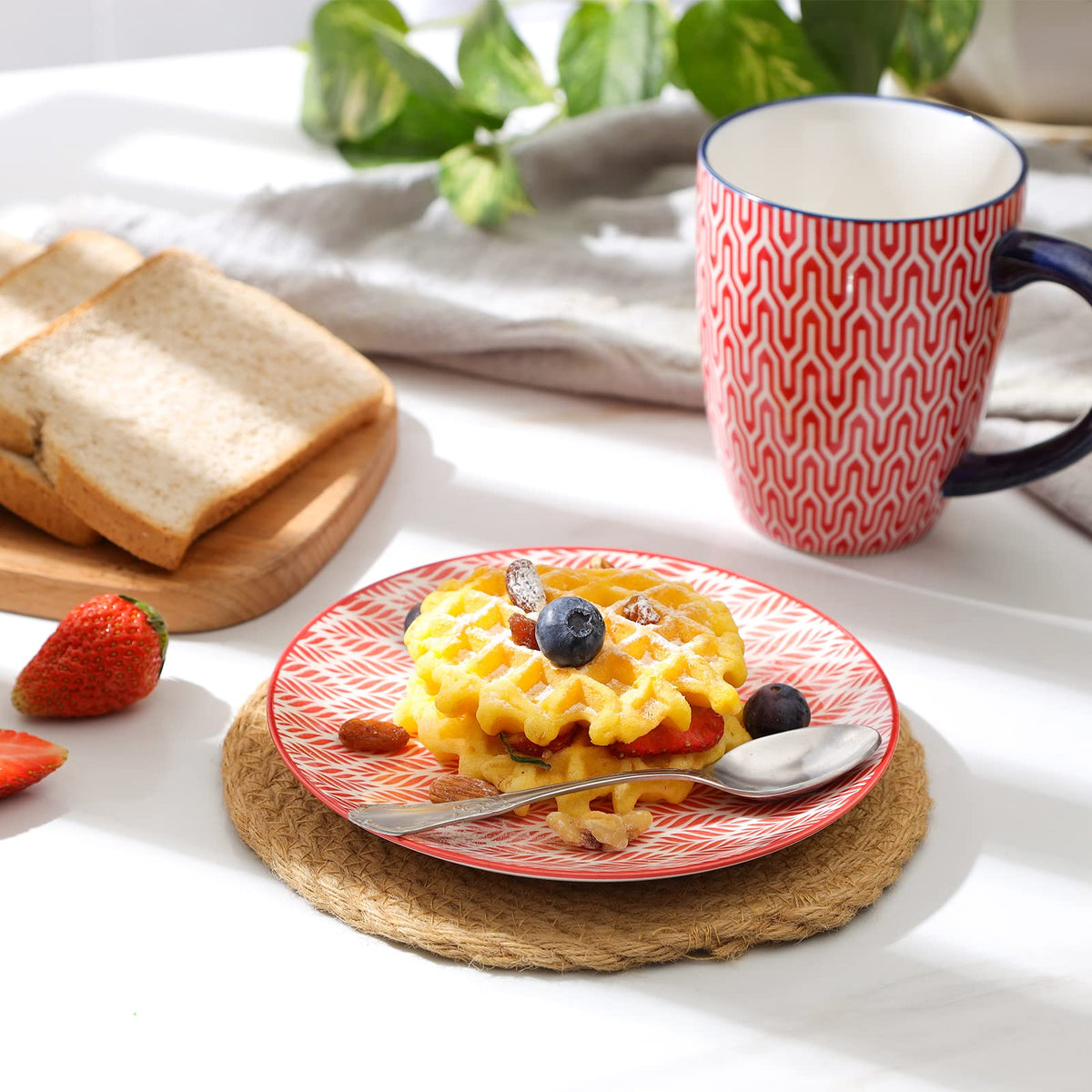 Selamica stackable dessert plates save space while keeping colors vibrant