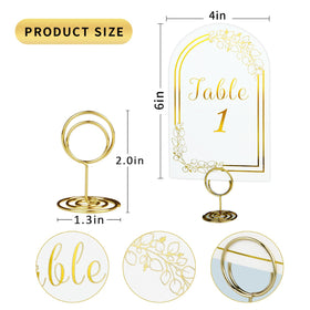 SELANTAG gold table number holders round 1-20 support numbers securely with a luxe touch.