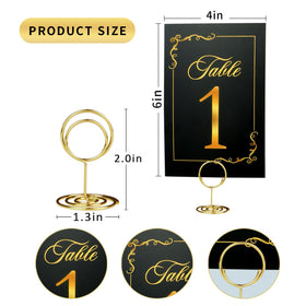 SELANTAG round gold holders 1.3x2 inches holding numbers securely.