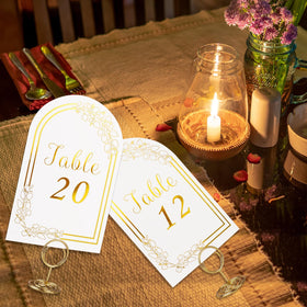 SELANTAG versatile use as menu holders or photo displays enhances reception aesthetics.