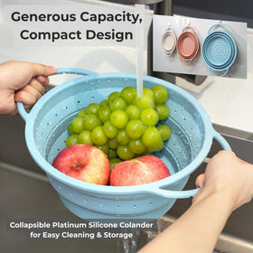 SELECTSHEN reinforced rim stays rigid during vigorous rinsing.
