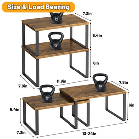 Selefrecos anti-slip pads with sturdy metal legs provide stable placement for shelves.