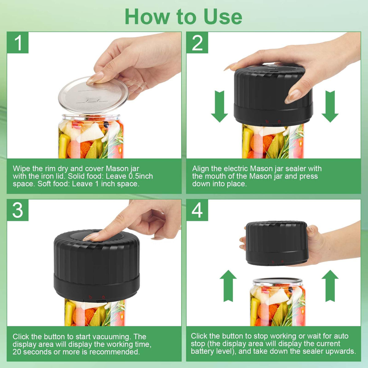 SelePow VP06Plus compact kitchen gadget keeps jars fresh