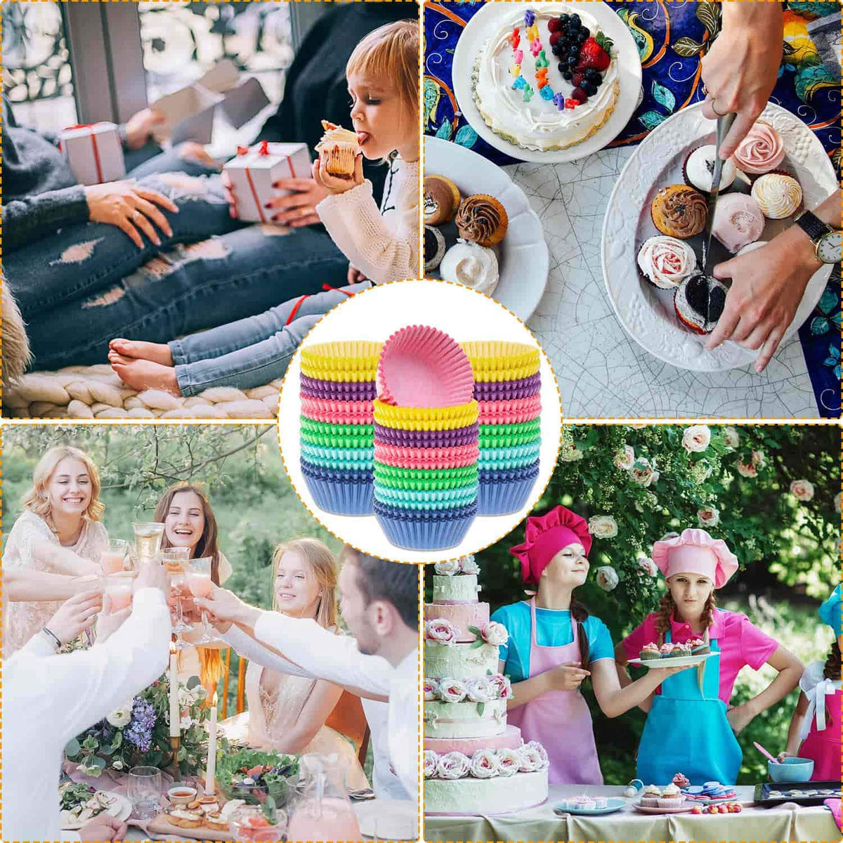 Selizo cupcake liners purple enhance elegant presentations and mess-free baking