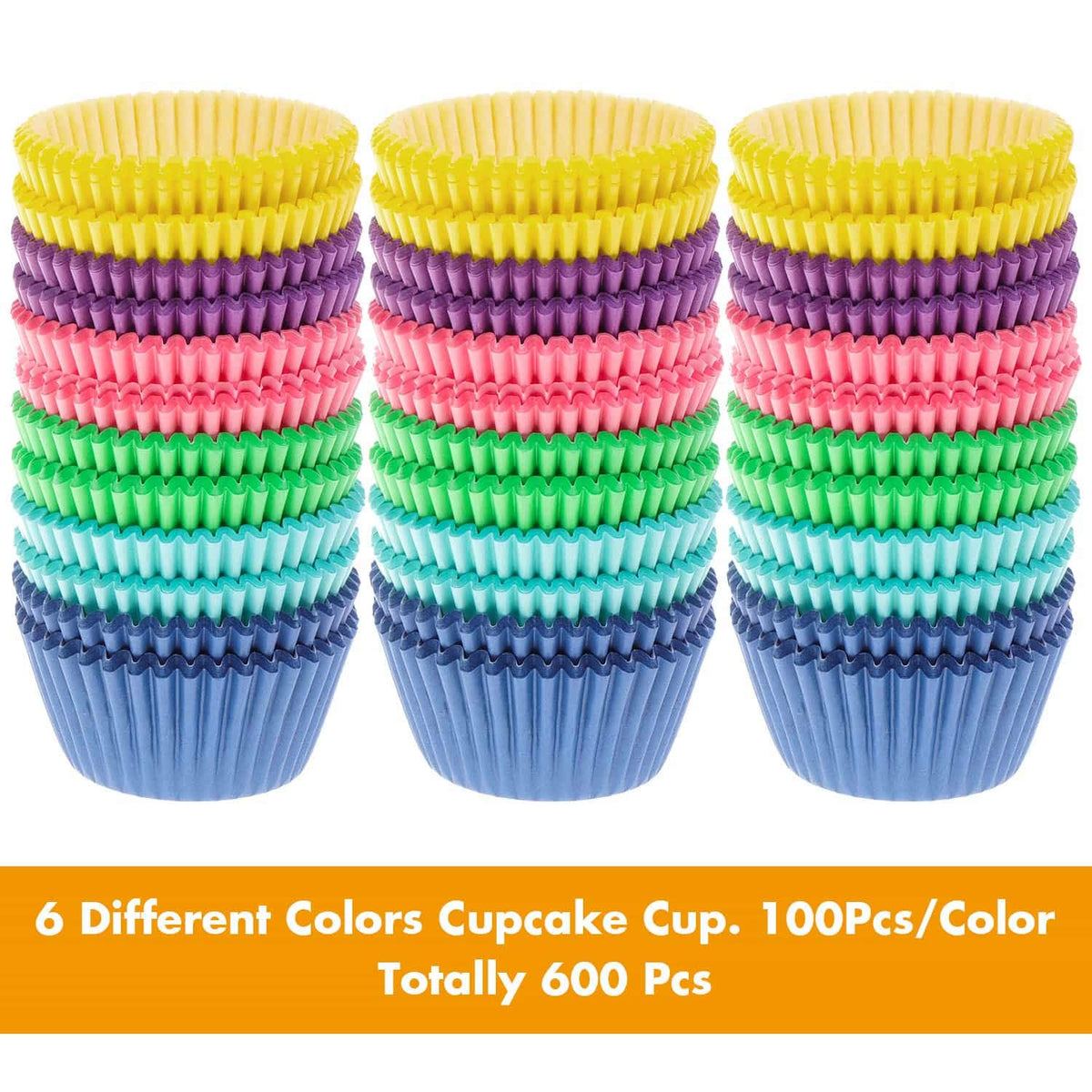 Selizo cupcake liners yellow add sunny appeal to desserts