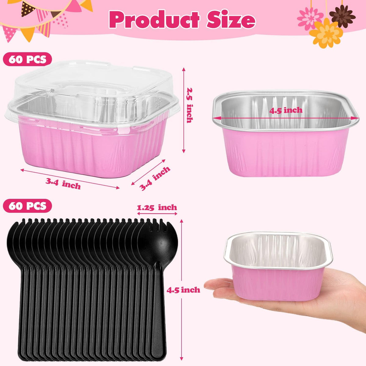 Selizo pink mini cake pans add festive appeal to celebrations.