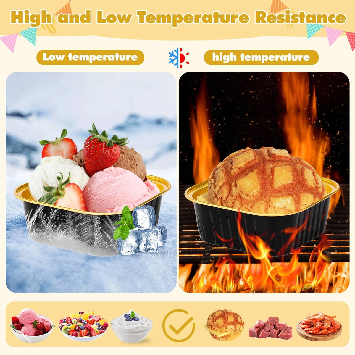 Selizo refrigerator-safe mini pans keep desserts fresh after baking.
