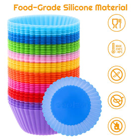 Selizo standard-size 2-inch silicone muffin cups for everyday baking.