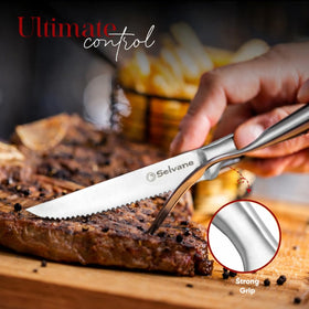Selvane 4pc dishwasher-safe knives ready for easy cleaning