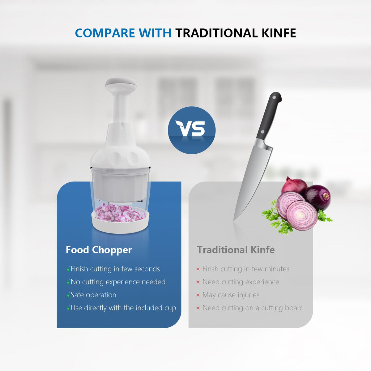 Semcide food chopper easy-clean disassembly streamlines post-meal cleanup.