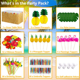 SEMETOR hibiscus flowers brighten Luau setups with vibrant tropical color
