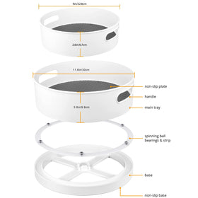 Semlos kitchen countertop rotating tray enhances cabinet efficiency