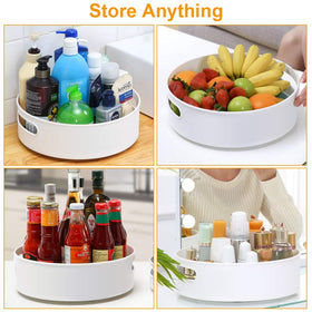 Semlos non-slip surface on a lazy Susan keeps items steady while turning