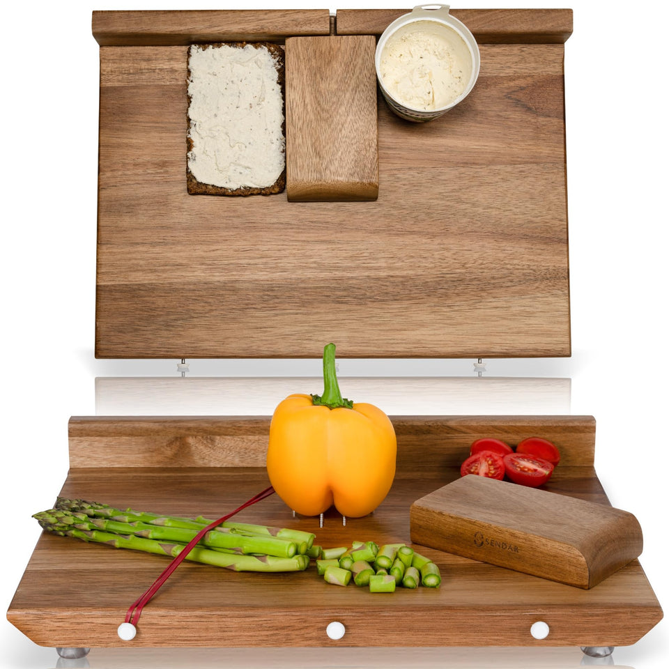 SENDAR adaptive cutting board with 10 spikes for secure one-handed prep.
