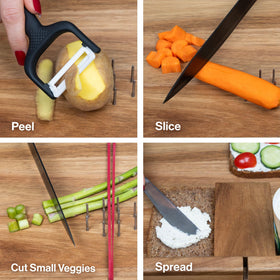 SENDAR board offers a stable surface for precise one-handed slicing.