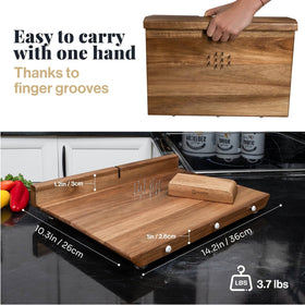 SENDAR board includes finger recesses and a rear carry handle.