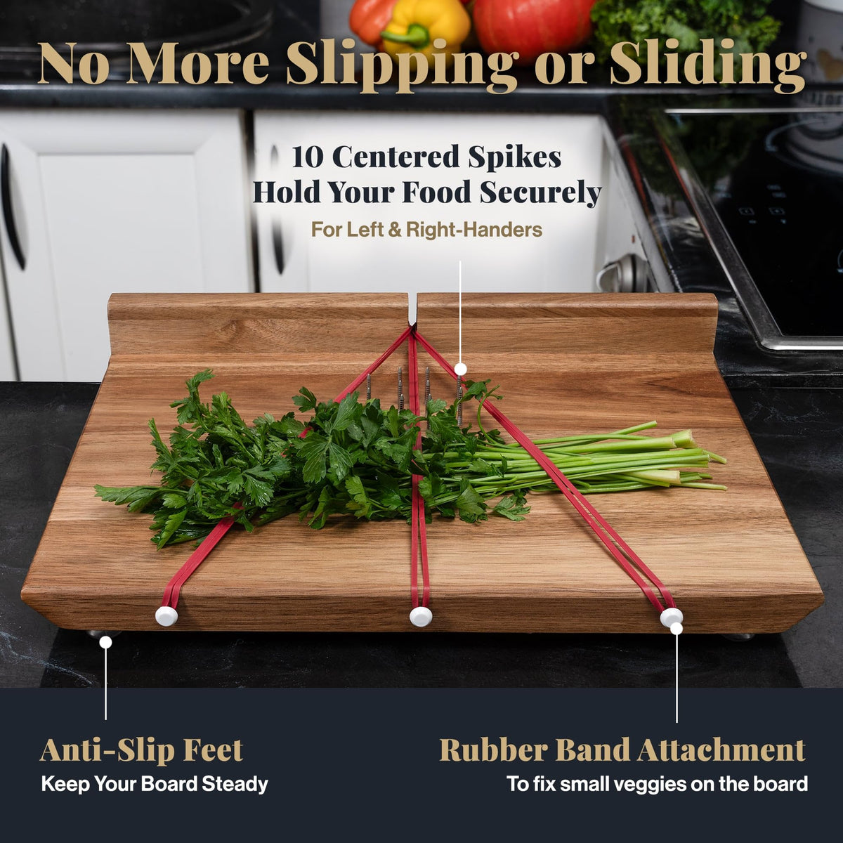 SENDAR's rear fence prevents spills while you scoop with one hand.