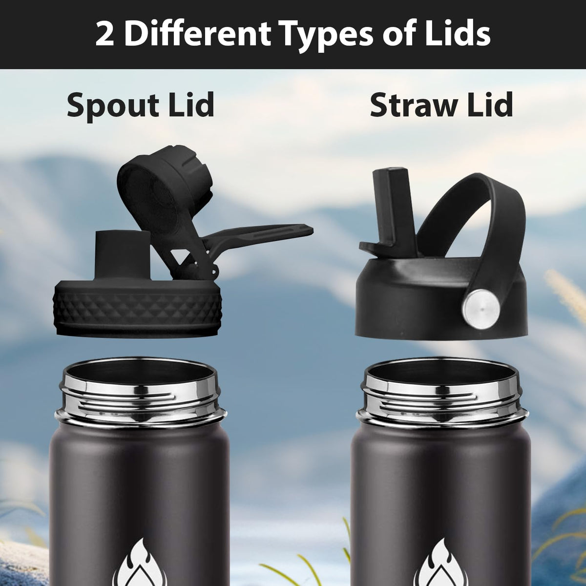SENDESTAR bottle with straw lid offers leak-proof sipping on the go