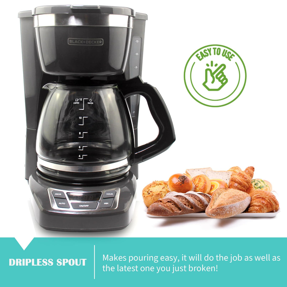 Sendextra carafe is dishwasher-safe for quick cleanup.