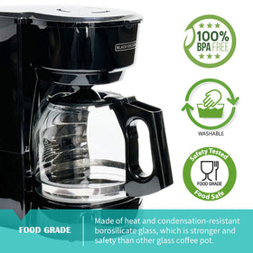 Sendextra 5.9-inch tall carafe fits under most cabinets.