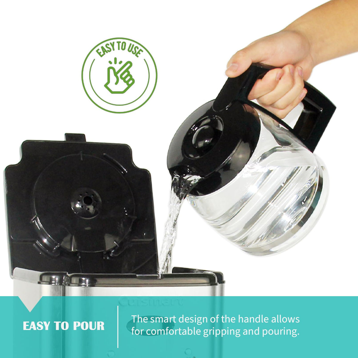 Sendextra comfort grip handle for easy, confident pouring.