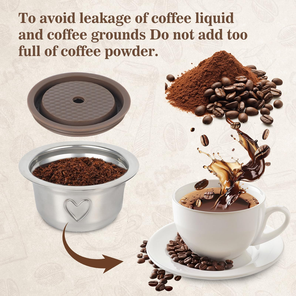 Sendoger 304 stainless steel pod resists rust for durable brewing.