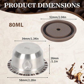 Sendoger embossed heart pattern on reusable pod adds charm to your coffee routine.