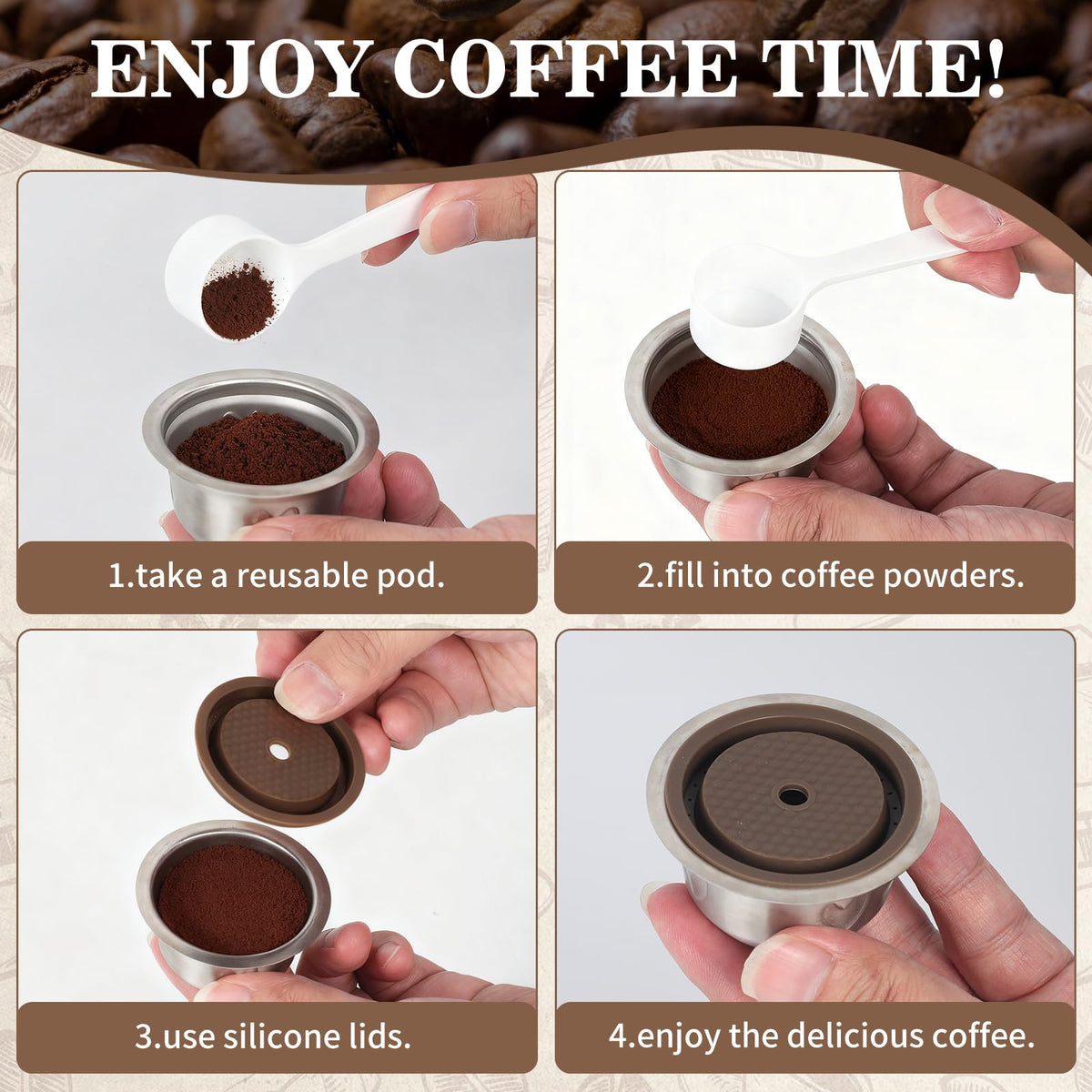 Sendoger Heart Design barcode-optimized 230ml pod for consistent mug-size extraction