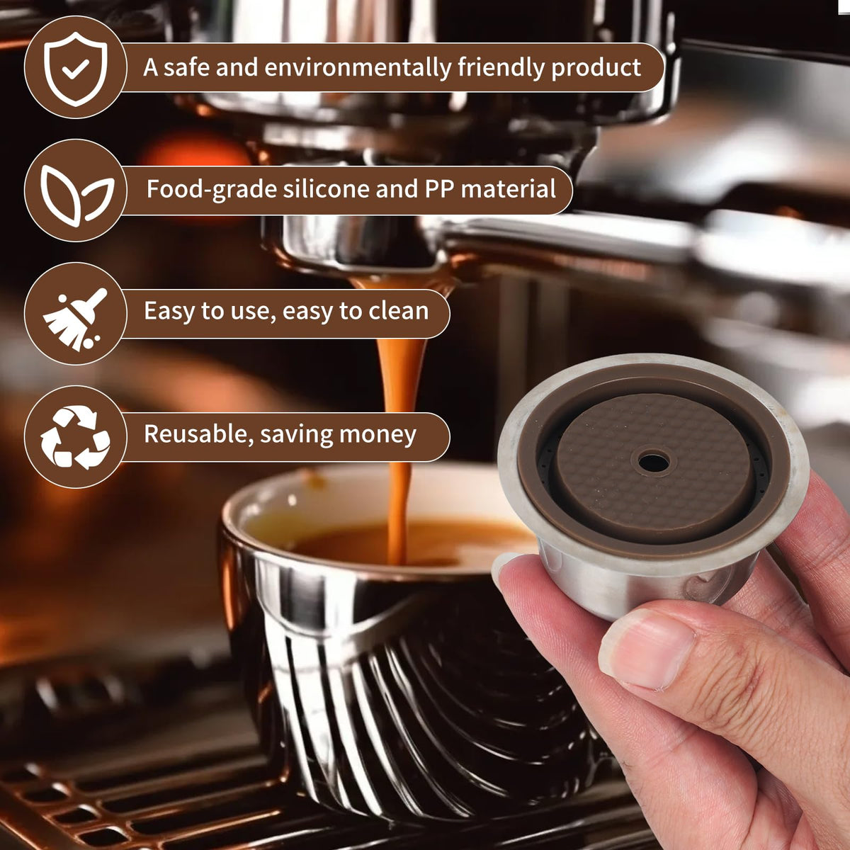 Sendoger Heart Design dishwasher-safe pod for easy cleanup after brewing