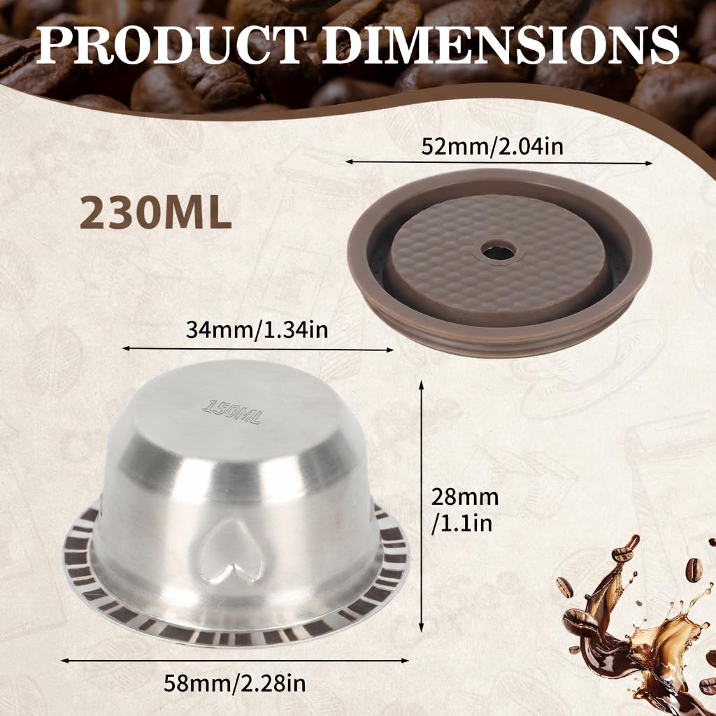 Sendoger Heart Design stainless steel body for durable Vertuo use