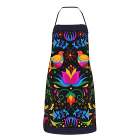 Senheol Dia de los Muertos apron front view showing waterproof protection for busy cooks.